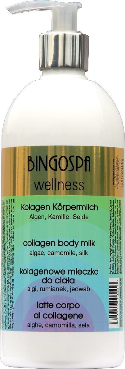 BingoSpa Kolagenowe mleczko do ciała - algi, rumianek, jedwab BingoSpa