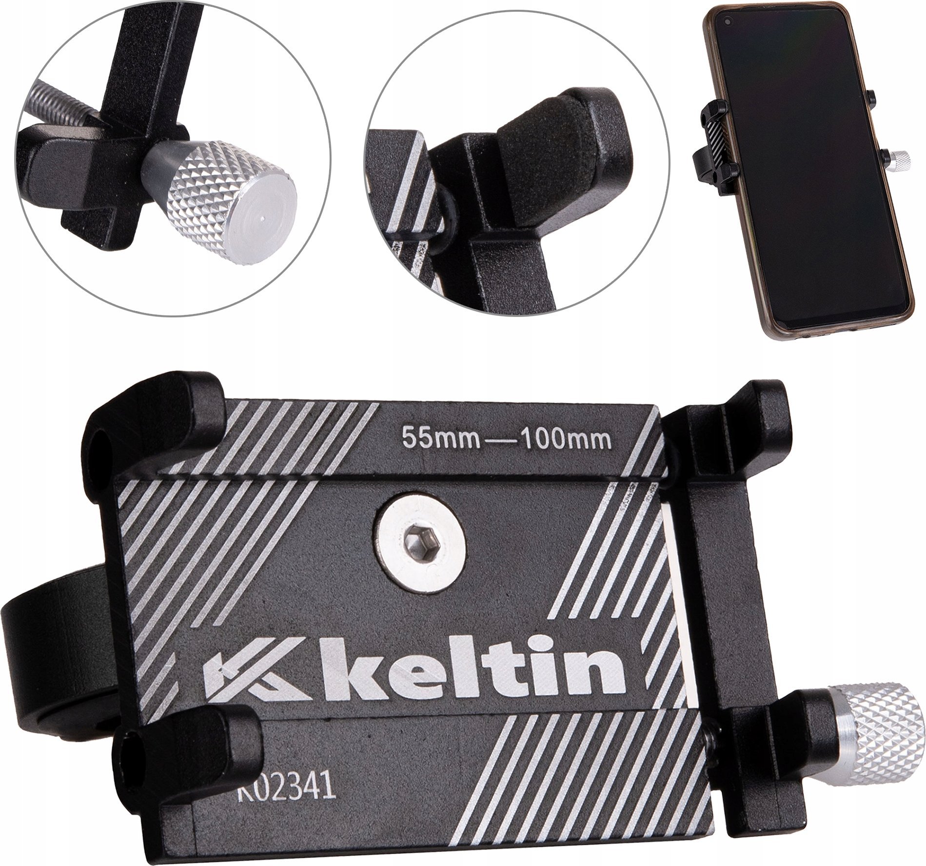 KELTIN Aluminiowy uchwyt rowerowy G-81 na telefon (100)