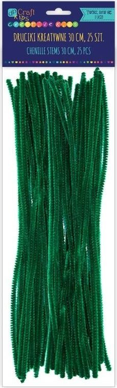 Dalprint Druciki kreatywne ciemnozielone 30cm 25szt