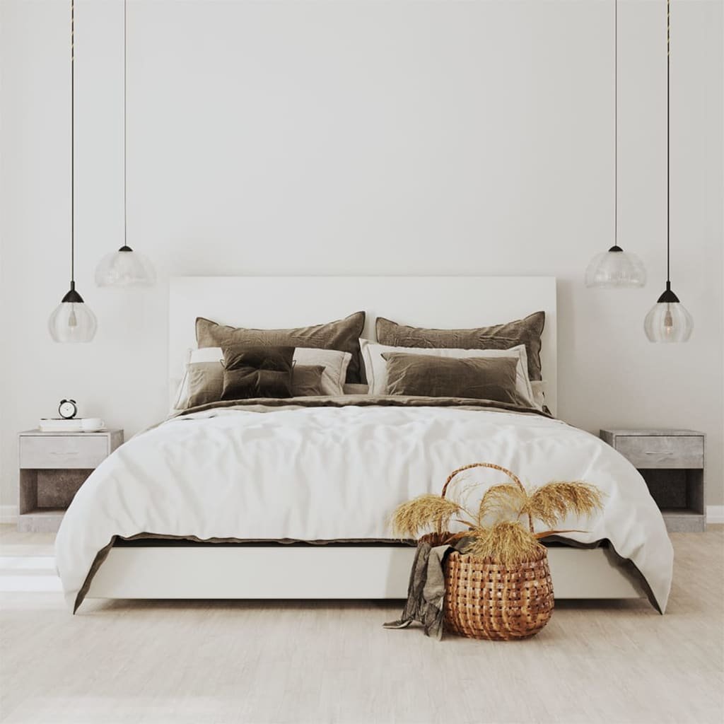 vidaXL vidaXL Szafki nocne z szufladą, 2 szt.,szarość betonu