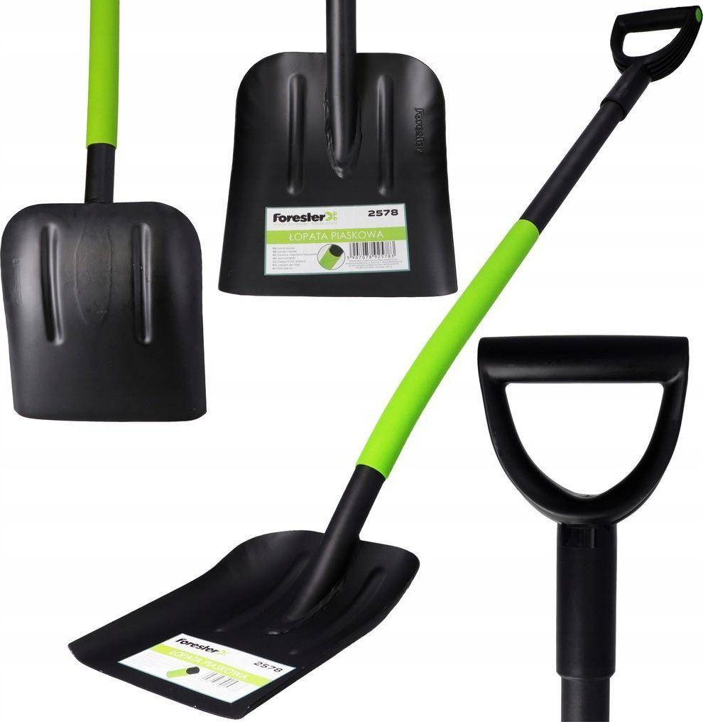 Forester Łopata piaskowa z metalowym trzonkiem 230 x 270 mm