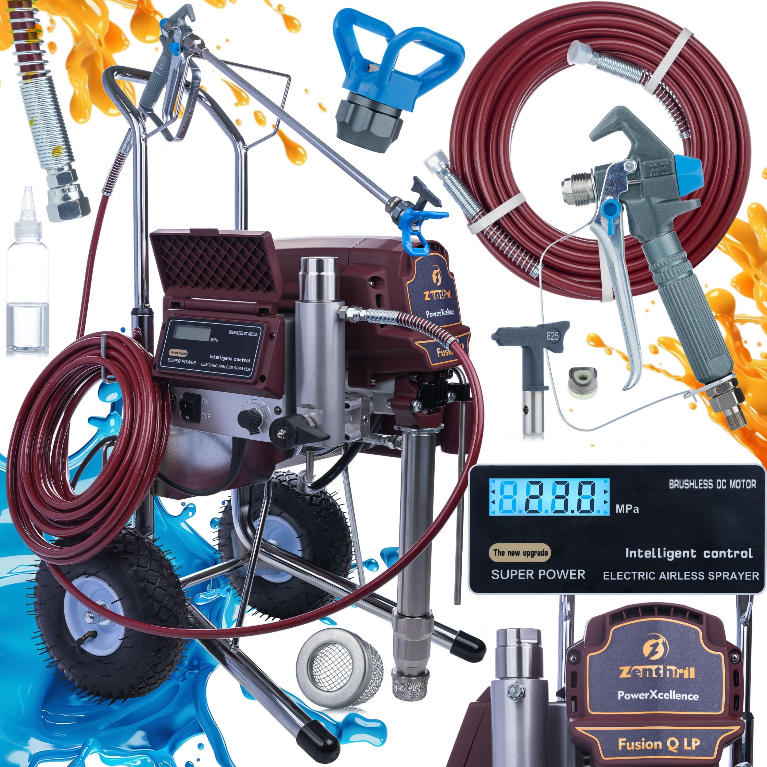 AGREGAT MALARSKI HYDRODYNAMICZNY 3000W 0,31 4L/MIN ELEWACJE WÓZEK STANDPRO