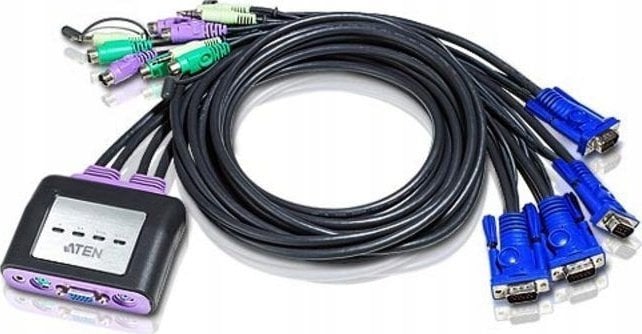 ATEN Switch KVM VGA/PS/2 z obsługą audio 4-Portowy CS64AZ