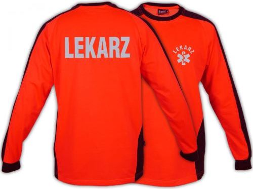 North Wind + medical Koszulka ratownicza FLUO męska odblaskowa FUNKCYJNA z długim rękawem