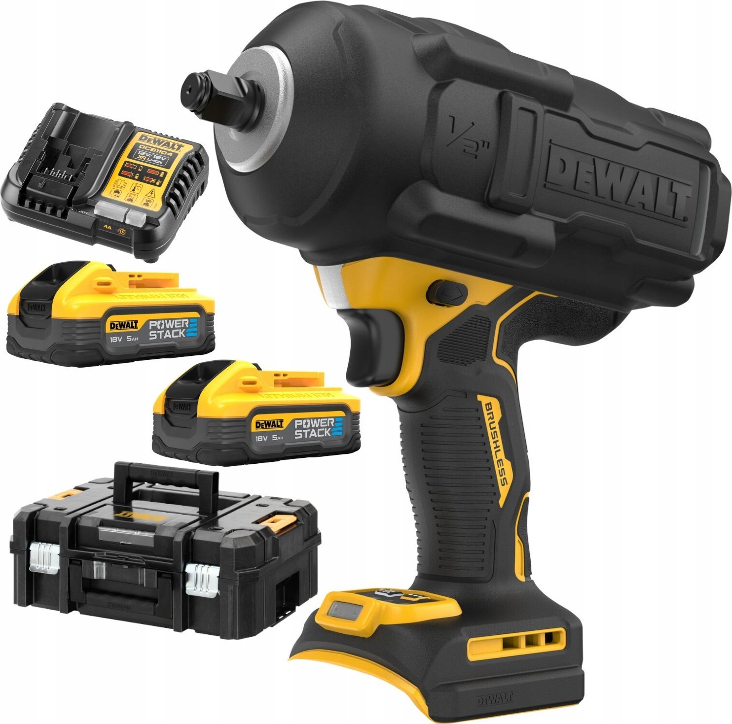 Klucz udarowy Dewalt DEWALT KLUCZ UDAROWY 1/2" 18V DCF961H2G 1626Nm 2x5,0Ah GFN TSTAK