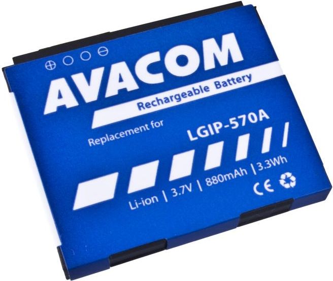 Bateria Avacom do telefonu komórkowego LG KP500 Li-Ion 3,7V 880mAh (GSLG-KP500-S880A)