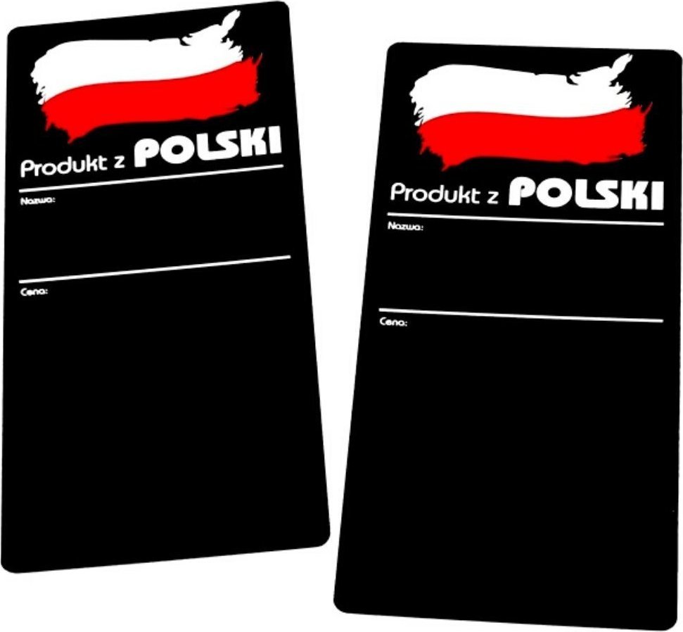 StudioCen Tabliczki cenowe z flagą Polski - zgodne z ustawą