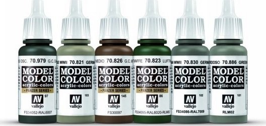Vallejo Vallejo: 70.206 - Model Color - WWII German Infantry (6 x 18 ml)