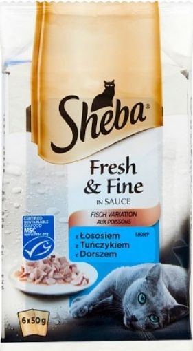 Sheba Sheba Fresh & Fine Mini Rybne Dania w sosie 6x50g
