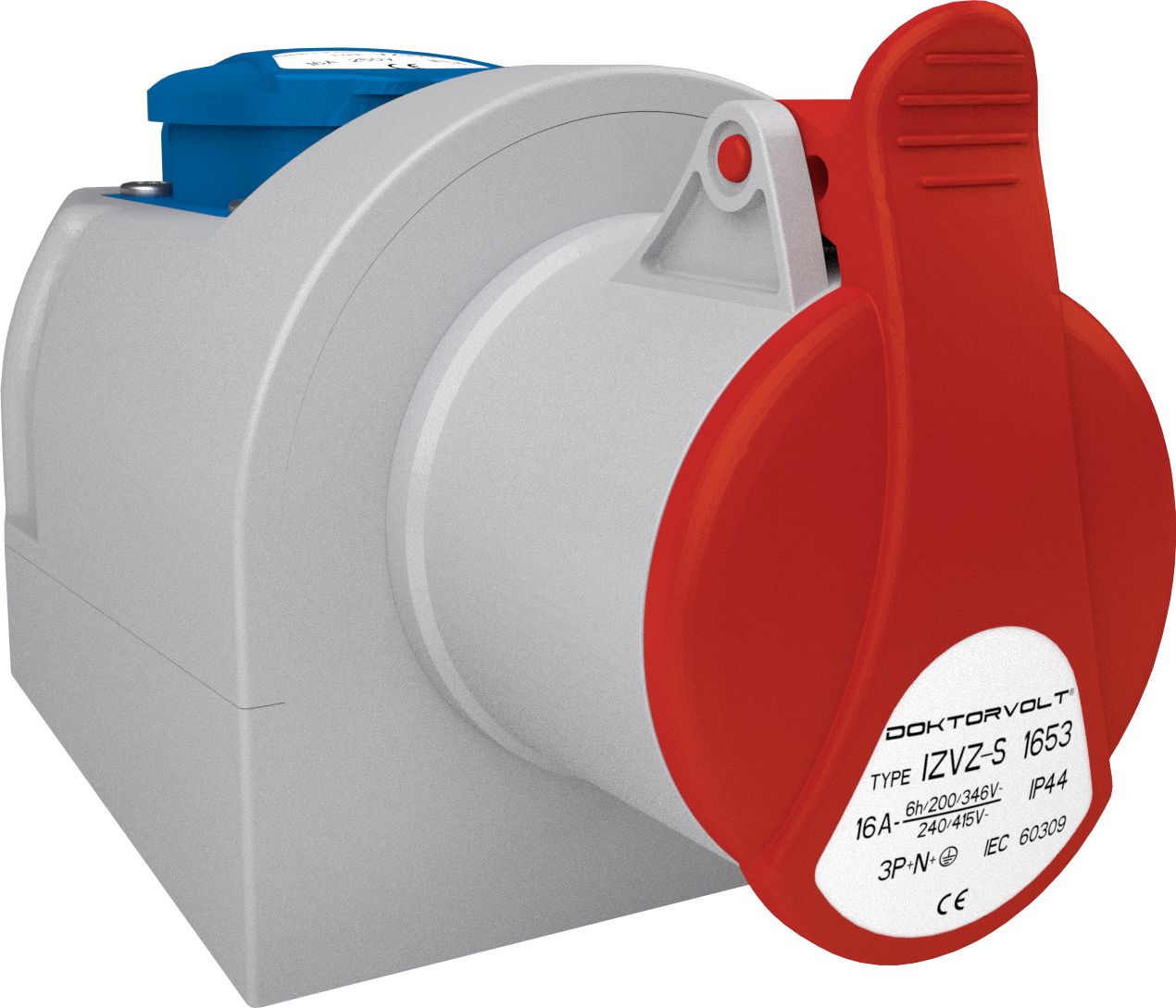 Doktorvolt Gniazdo natynkowe siłowe 16A/5P + 230V/16A IZVZ-S 1653 DV 6352