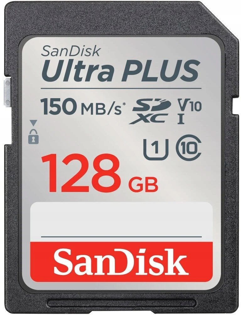 SanDisk SDXC Ultra PLUS 128GB (Class10/V10/UHS-I/150MB/s)