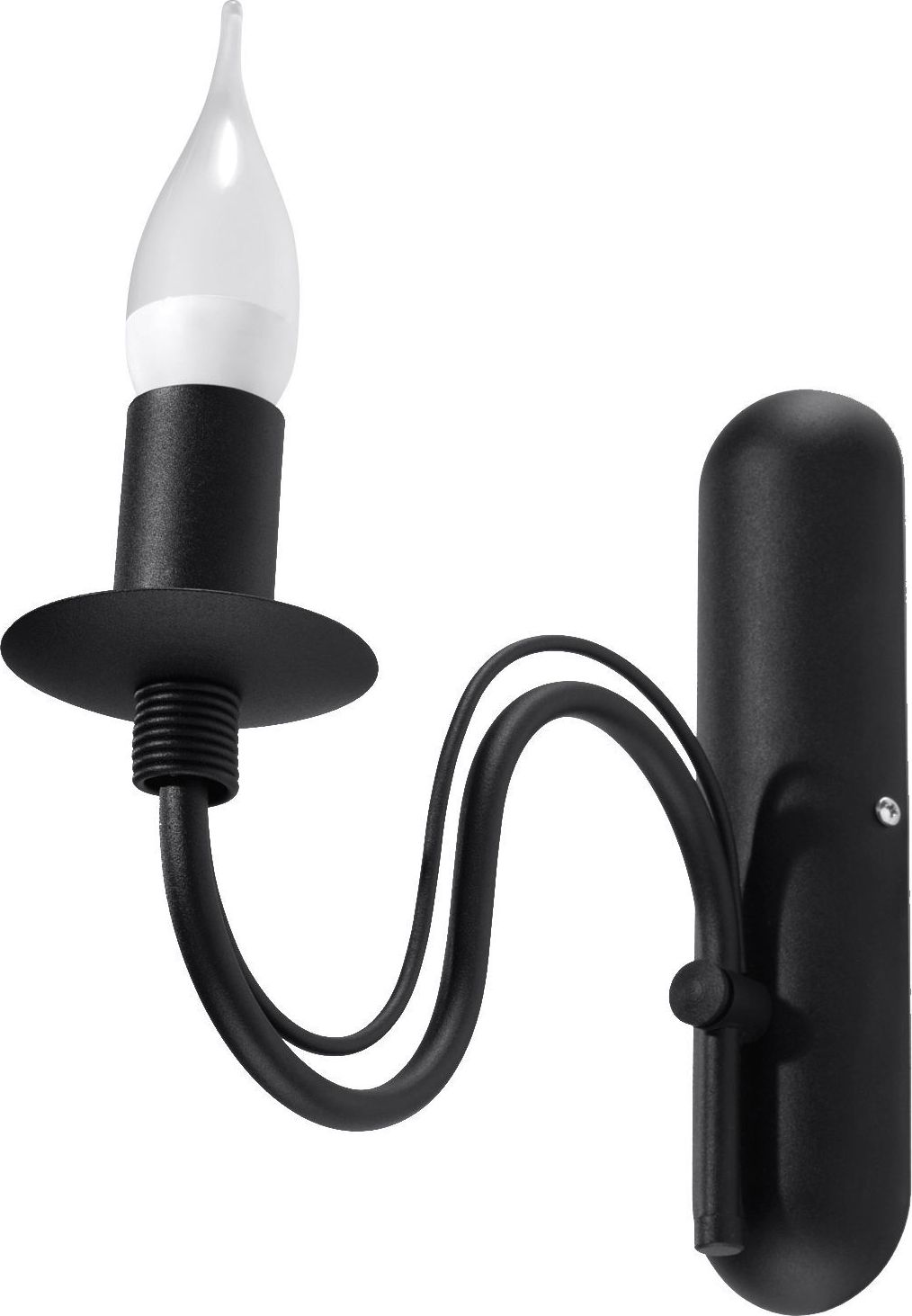 Kinkiet Lumes Kinkiet w formie świecznika E733-Minerwi - czarny