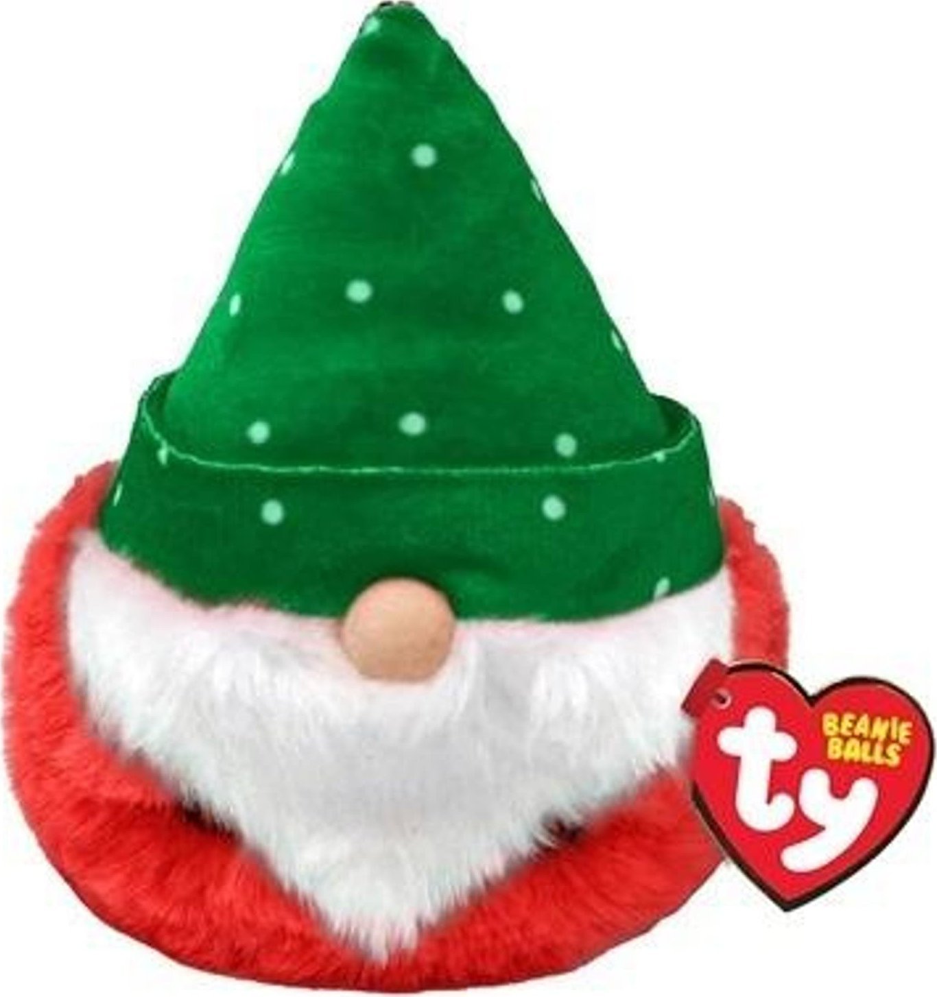 TY Beanie Balls Turvey - gnom w zielonej czapce