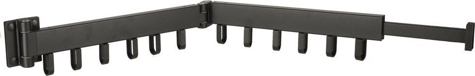 Suszarka na pranie Aptel Suszarka na pranie wieszak ścienny składany czarny 84cm