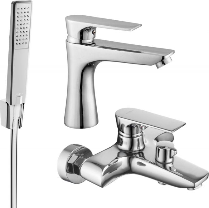 Mexen Mexen Axel R72 zestaw wannowy, chrom - 73803R72-00