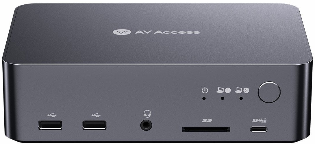 Przełącznik KVM iDock C20 USB-C KVM Switch Docking Station dla 2 laptopów, 4K Dual Monitor Design