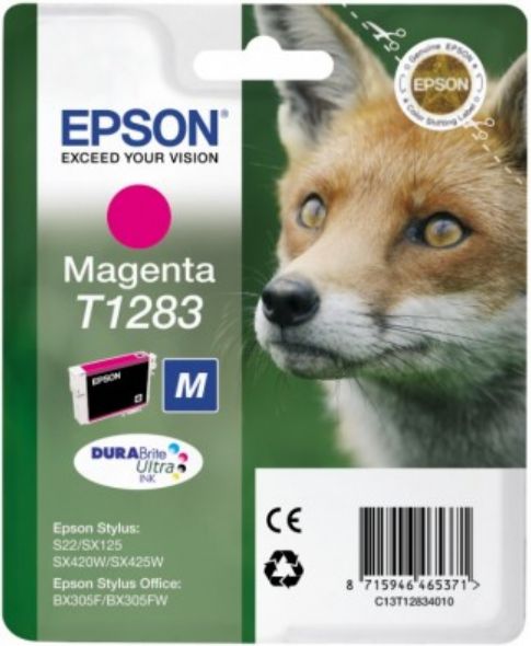 Tusz Epson Tusz T1283, magenta 1-pack blister without alarm (C13T12834012)