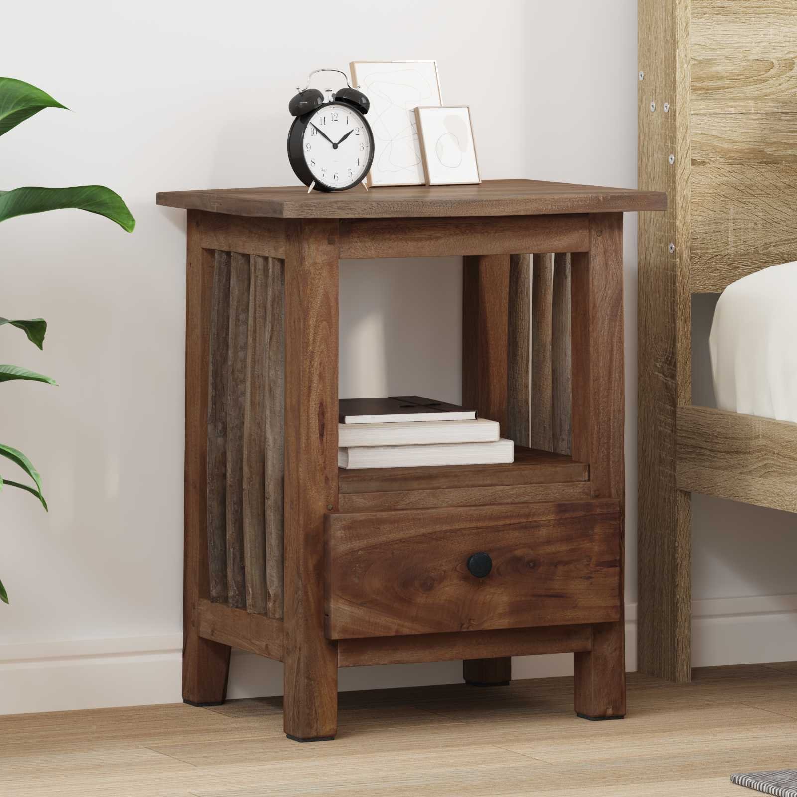 vidaXL Stolik nocny Brązowy 30 x 30 x 47 cm