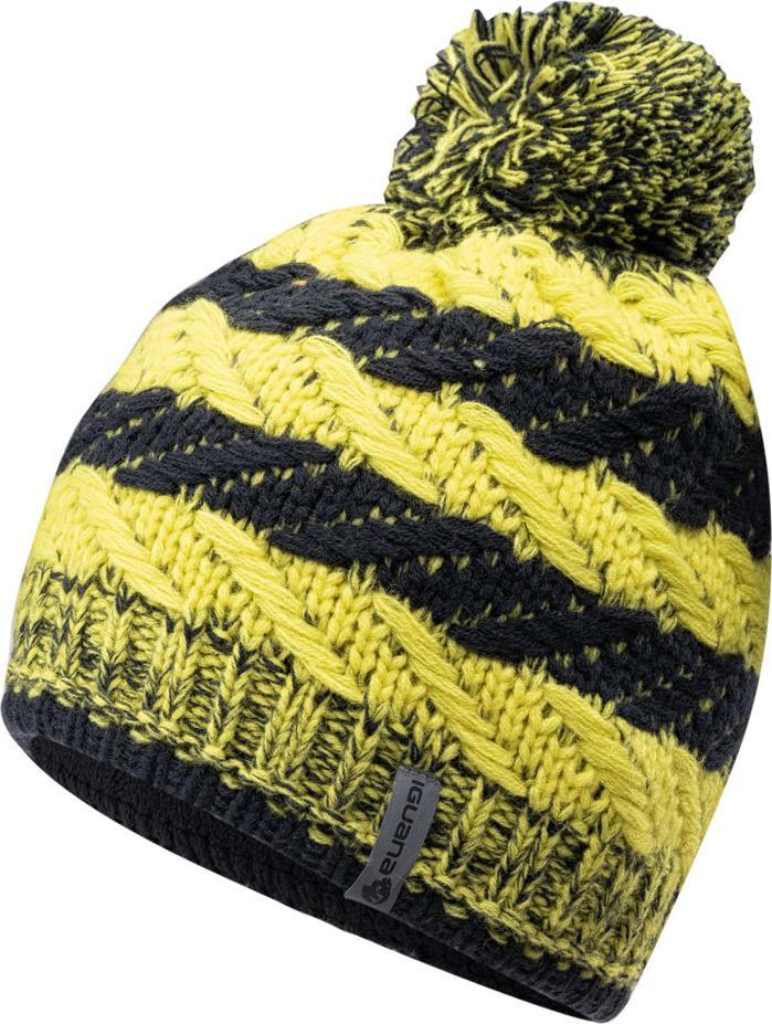 Iguana Czapka zimowa unisex Iguana Kagu limonkowo-szara z polarem
