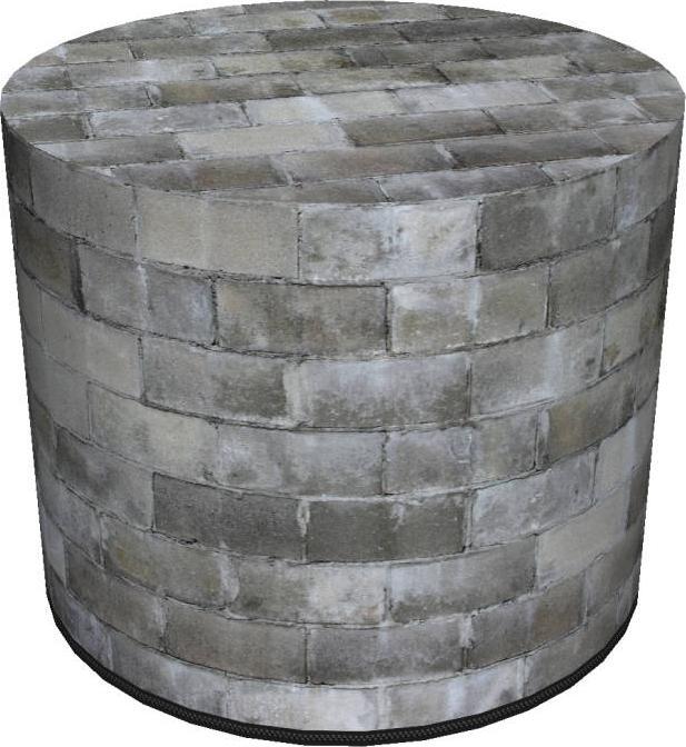 Bertoni-arco Okrągła pufa dekoracyjna - URBAN