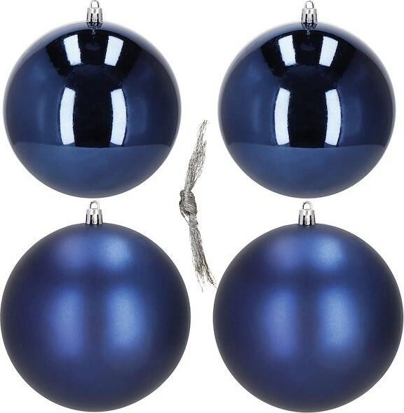 Springos Bombki choinkowe 4 szt. ozdoby świąteczne zawieszki 12 cm granatowe UNIWERSALNY
