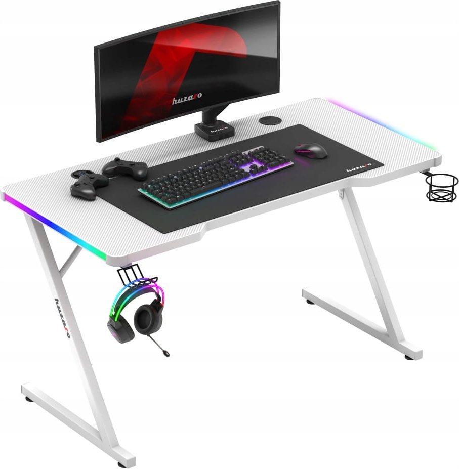 Biurko Huzaro Hero 2.5 RGB Białe 120 cmx60 cm
