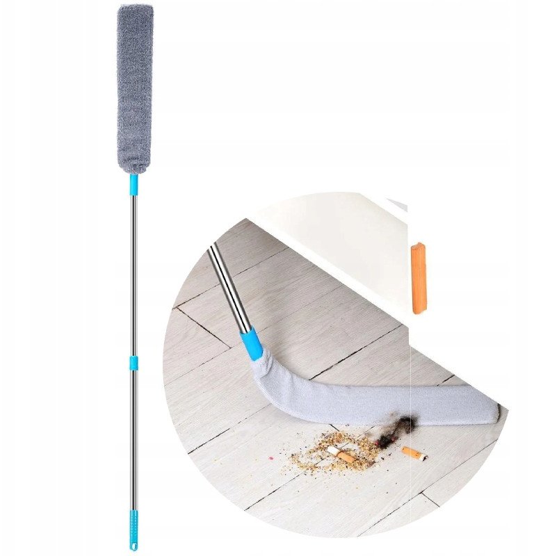 SZCZOTKA mop KUCHENNA do Zakamarków pod SZAFKI Teleskopowa KURZ KŁAKI 150cm