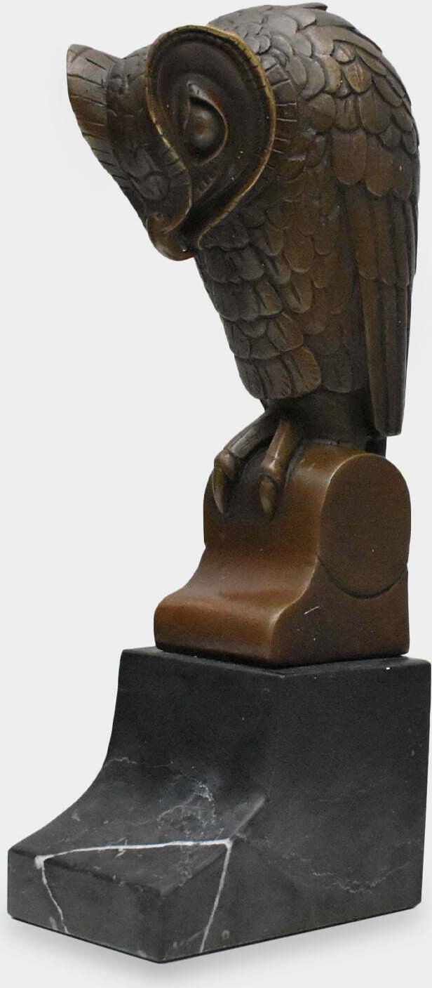 rzezbyzbrazu Sowa w Stylu Art Deco Rzeźba z Brązu