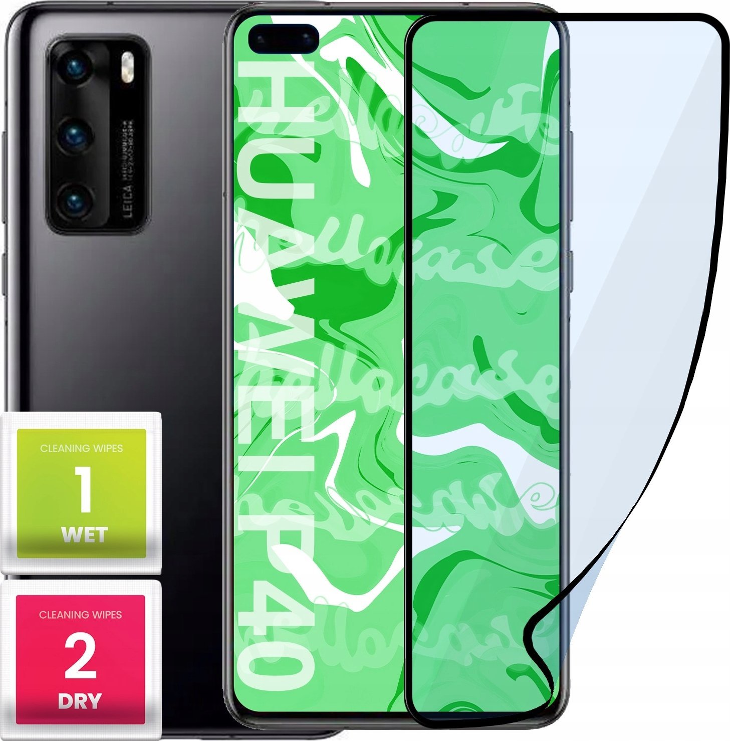 Hello Case Szkło Hybrydowe do Huawei P40 (szybka 9H, pełne 5D, ochronne, na ekran)