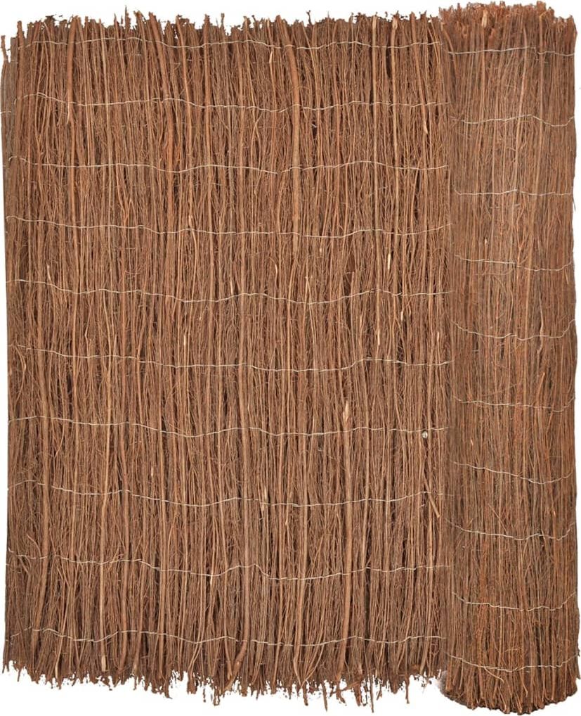 vidaXL Ogrodzenie z chrustu, 600 x 100 cm
