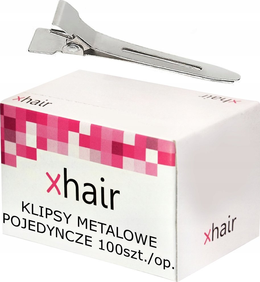 Xhair Profesjonalne pojedyncze metalowe klipsy fryzjerskie 56mm 100szt