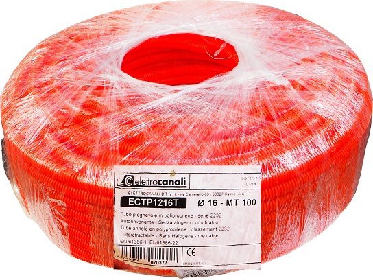 ITAline Rura karbowana bezhal orange 16mm 16/12 100m