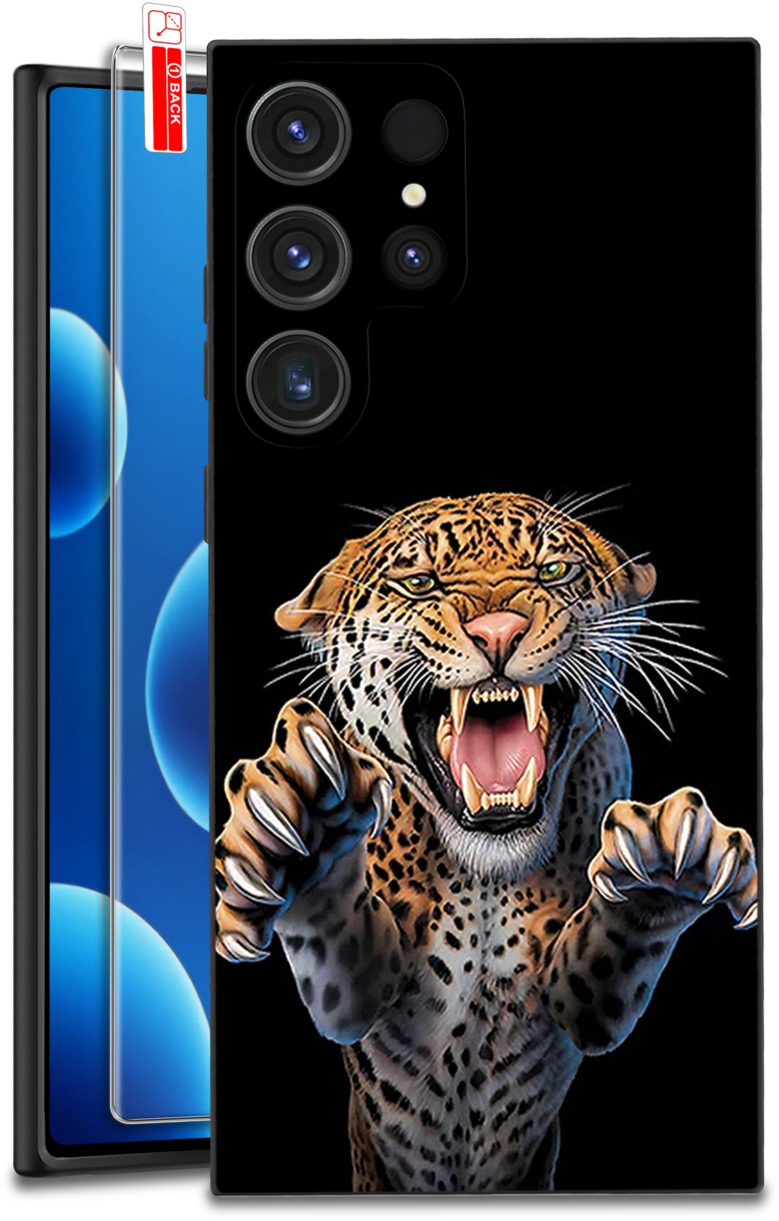 ETUI do Samsung Galaxy S25 Ultra WZORY | SILIKONOWE MATT CASE + SZKŁO 9H