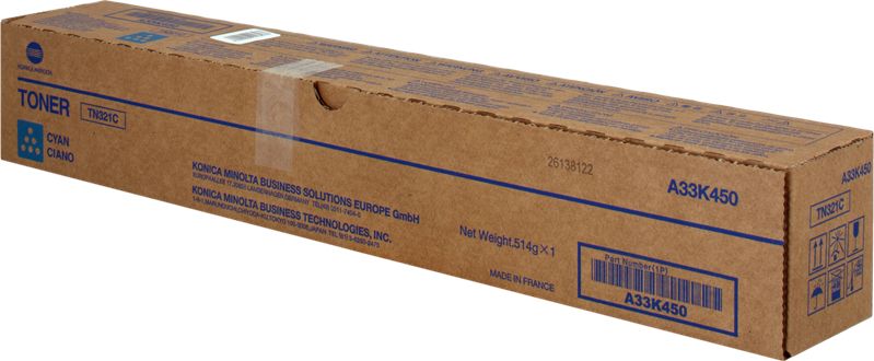 Toner Konica Minolta TN-321 Cyan Oryginał (A33K450)