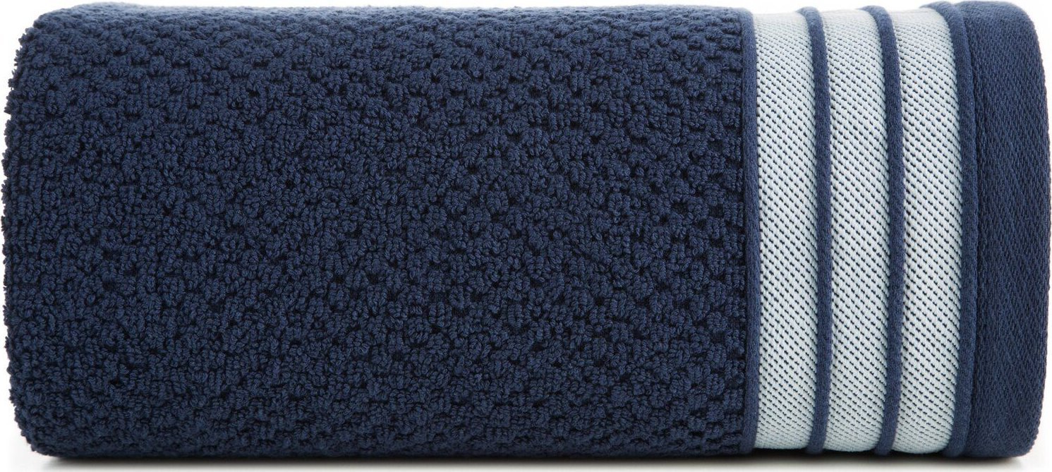 Ręcznik bawełniany frotte MADLEN z bordiurą 50X90 granatowy