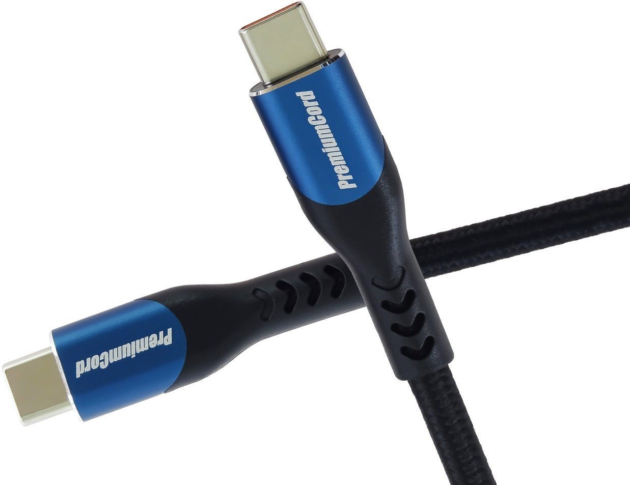 PremiumCord USB-C kabel ( USB 3.2 GEN 2x2, 5A, 100W, 20Gbit/s ) 1m, bavlněný oplet