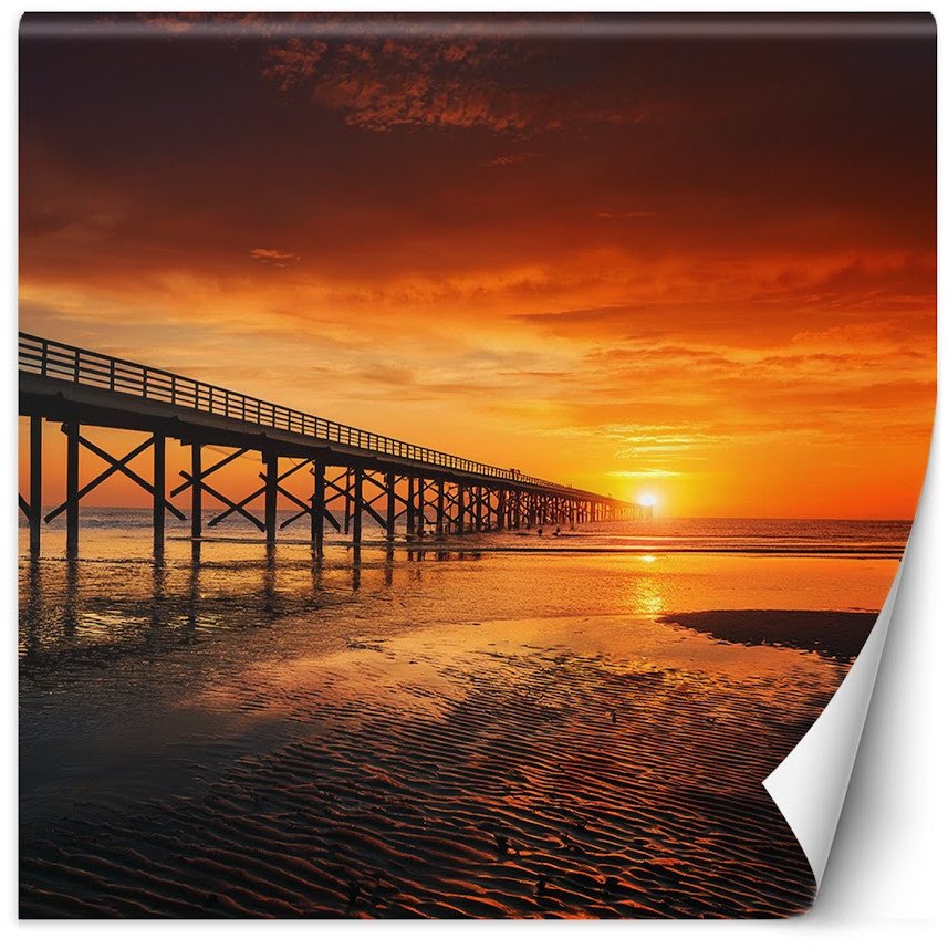 Feeby Fototapeta Morze Natura Niebo Zachód Słońca 200x200 medium