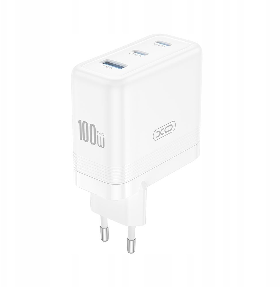 XO ładowarka sieciowa CE35 PD 100W 2x USB-C 1x USB biała