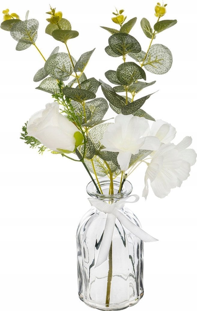 Atmosphera Sztuczny bukiet kiwatów w szklanym wazonie EUCA, 39 cm