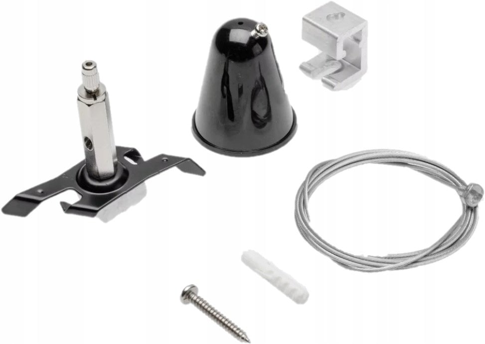 Zestaw do zwieszenia szynoprzewodu 3-fazowego X-RAIL-mocowanie sufitowe, linka 1,5m, mocowanie Easy