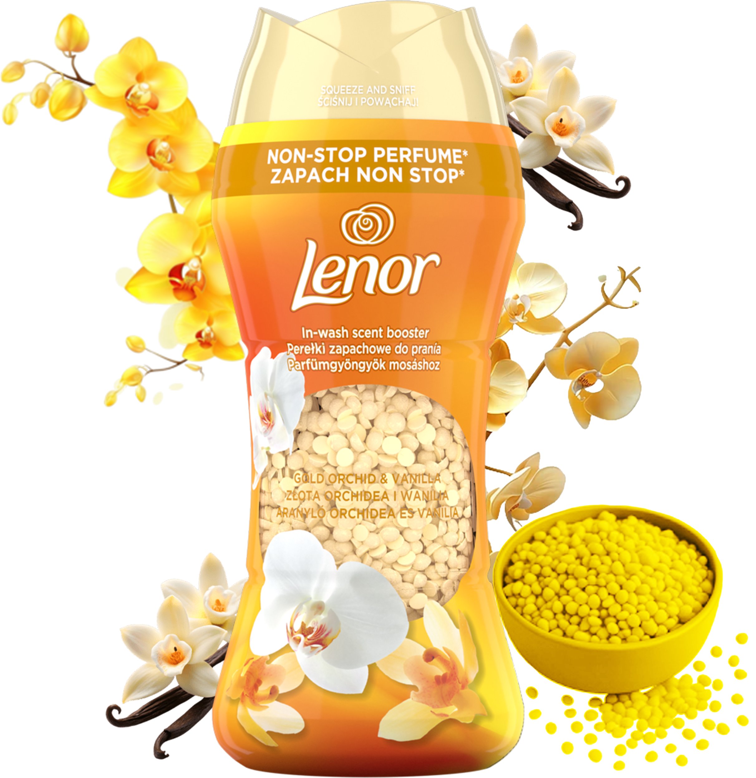 Lenor Perełki Zapachowe Do Prania 195g Złota Orchidea i Wanilia/Gold Orchid & Vanilla