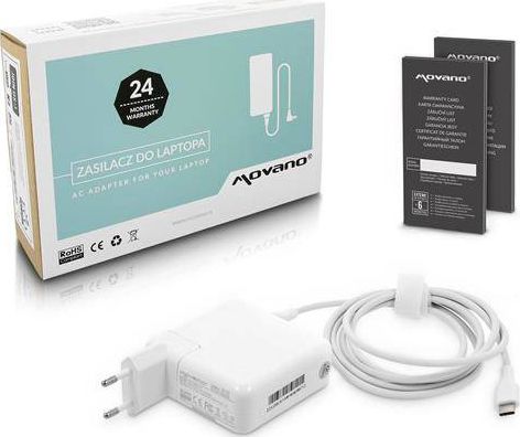 Zasilacz do laptopa Movano 61 W, USB-C, 3 A, 20 V (ZZ/USBC61W)