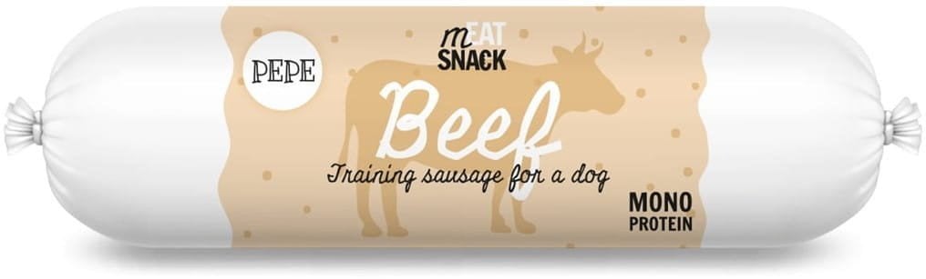 Paka Zwierzaka Pepe kiełbaski snack wołowina 200g
