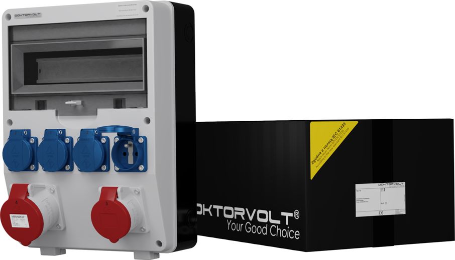 Doktorvolt Rozdzielnica budowlana TD 32A 16A 4x230V gniazda Mennekes Doktorvolt 6855