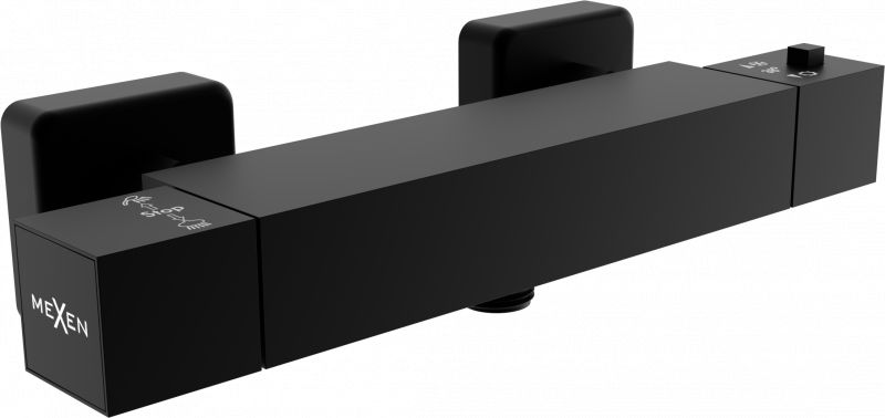 Bateria prysznicowa Mexen Mexen Cube termostatyczna bateria prysznicowa czarna - 77200-70