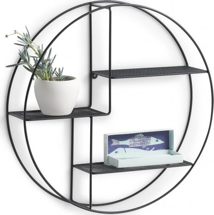 Zeller Półka ścienna, metalowa, czarna