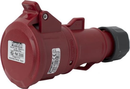 FAMATEL Gniazdo przenośne 16A 4P 400V czerwone IP44 TOP SpeedPRO 23300