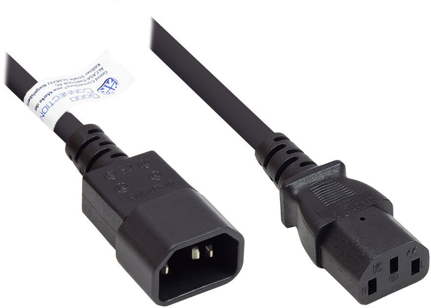 Kabel zasilający Alcasa Alcasa P1430-S020 kabel zasilające Czarny 2 m C14 panel C13 panel