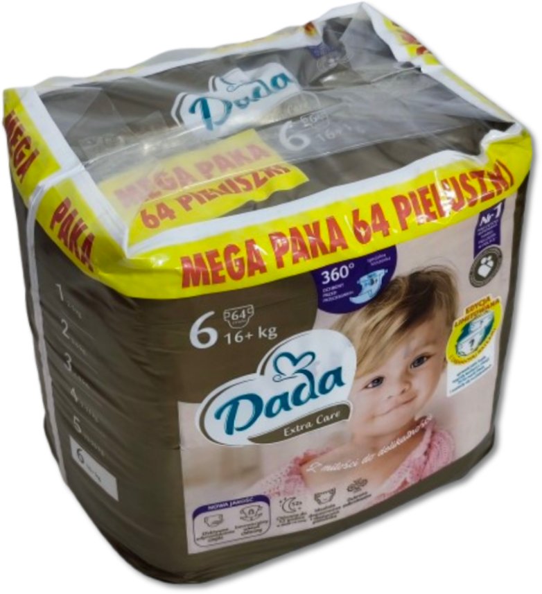 Pieluchy Dada Extra Care 6 BAG 16kg+ 64szt.