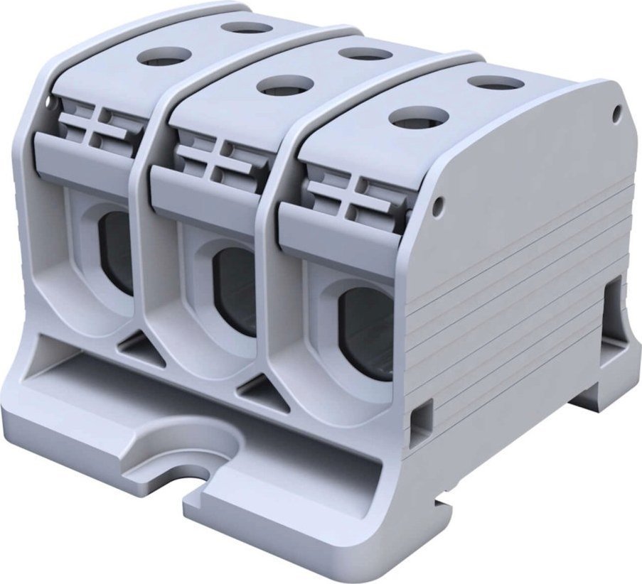 Simet STB 50-3X Złączka szynowa gwintowa Al/Cu 87330 SIMBLOCK szary